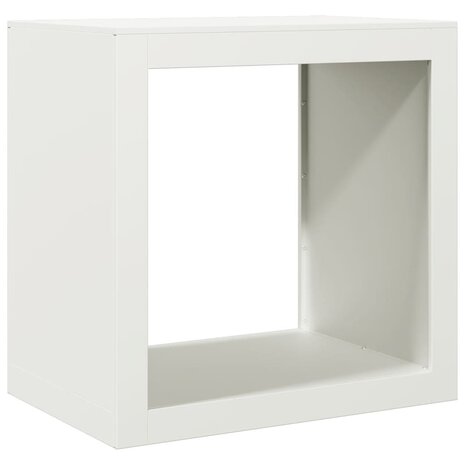 Haardhoutrek 60x40x60 cm staal wit