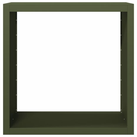 Haardhoutrek 100x40x100 cm staal groen