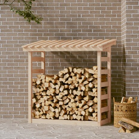 Haardhoutrek 108x64,5x110 cm massief grenenhout