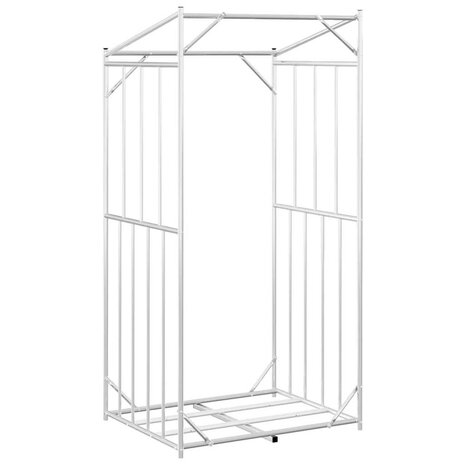Haardhoutrek met regenhoes 100x80x200 cm gegalvaniseerd staal