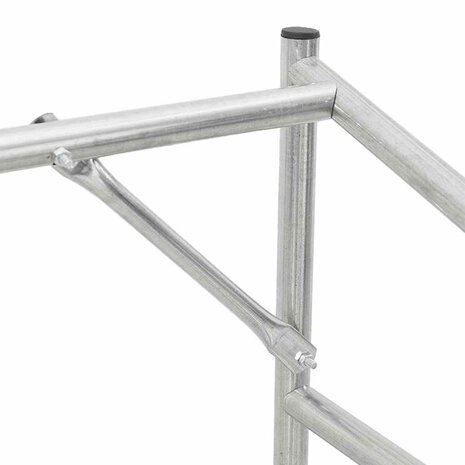 Haardhoutrek met regenhoes 200,5x41x110,5 cm staal