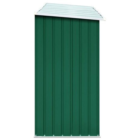 Haardhoutschuur 330x84x152 cm gegalvaniseerd staal groen