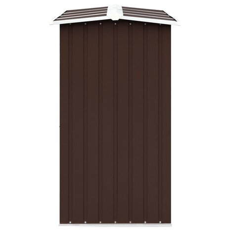 Haardhoutschuur 330x92x153 cm gegalvaniseerd staal bruin