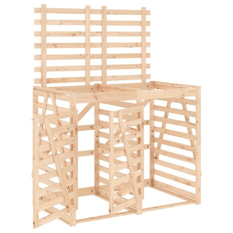 Containerberging dubbel massief grenenhout