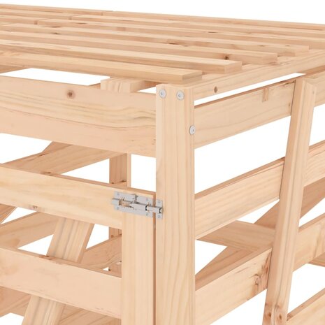 Containerberging dubbel massief grenenhout