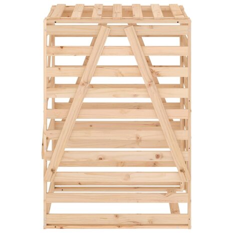 Containerberging 84x90x128,5 cm massief grenenhout