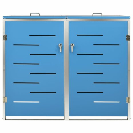 Containerberging dubbel 138x77,5x112,5 cm roestvrij staal