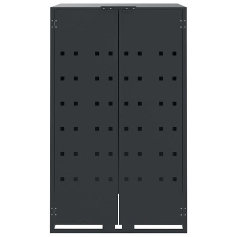 Containerberging 2 containers 138x79x117 cm staal antraciet