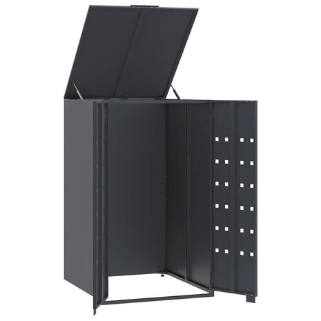 Containerberging voor 1 container 69x79x117 cm staal antraciet