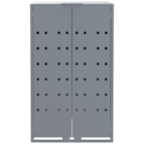 Containerberging voor 2 containers 138x79x117 cm staal grijs
