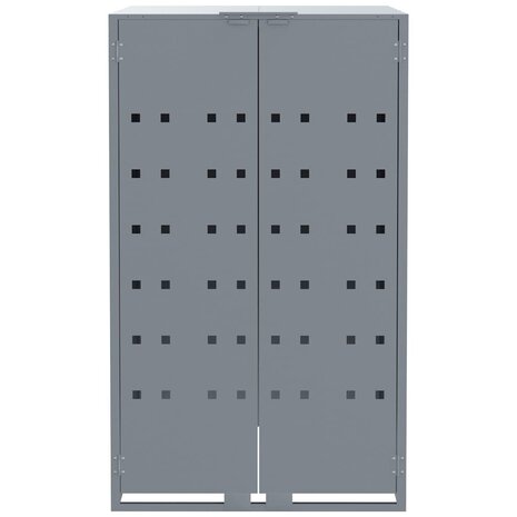 Containerberging voor 5 containers 345x79x117 cm staal grijs