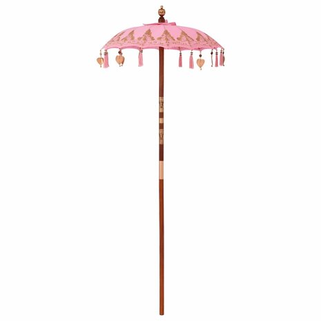 Parasol met Basis 250 cm Katoen, Hout
