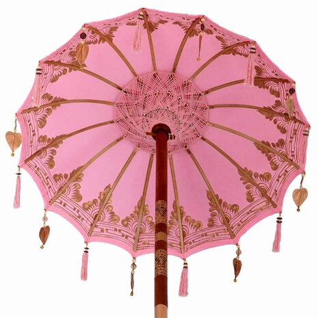 Parasol met Basis 250 cm Katoen, Hout
