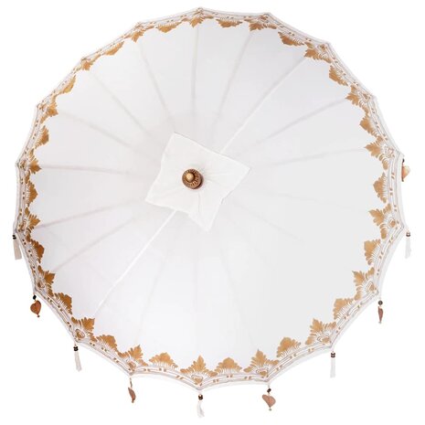 Balinese Parasol Crème 180-190 cm Katoen, massief hout