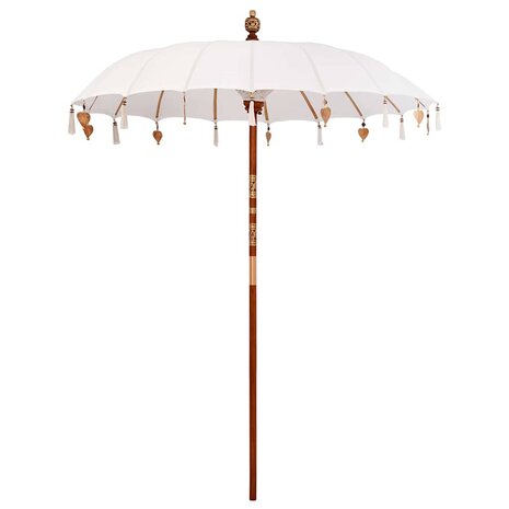 Balinese Parasol Crème 180-190 cm Katoen, massief hout