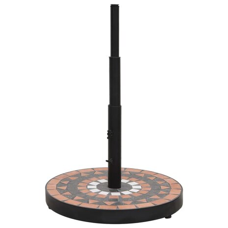 Parasolvoet rond 12 kg terracotta wit