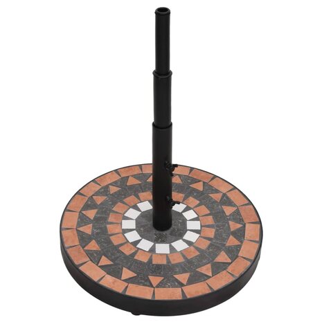 Parasolvoet rond 12 kg terracotta wit