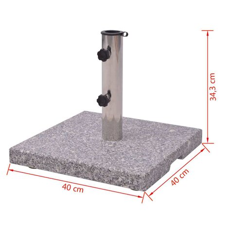 Parasolvoet Graniet 20 kg vierkant