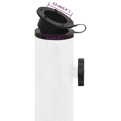 Parasolvoet 45x45x30 cm gietijzer wit