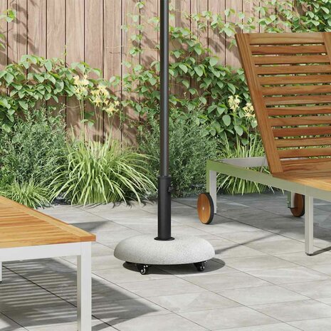 Parasolvoet Lichtgrijs en zwart 45 x 45 x 40 cm Beton en Metaal