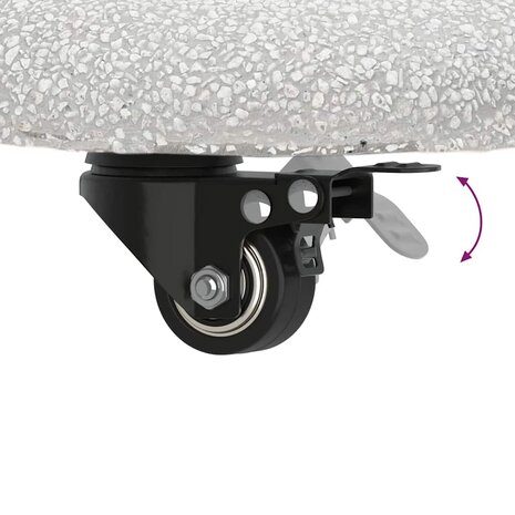 Parasolvoet Lichtgrijs en zwart 45 x 45 x 40 cm Beton en Metaal