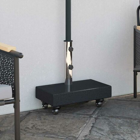 Parasolvoet Zwart 45 x 25 x 45 cm Graniet, staal