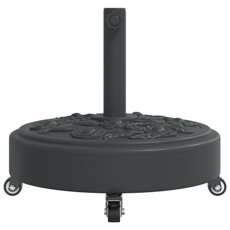 Parasolvoet met wielen voor stok van Ø38 / 48 mm 27 kg rond