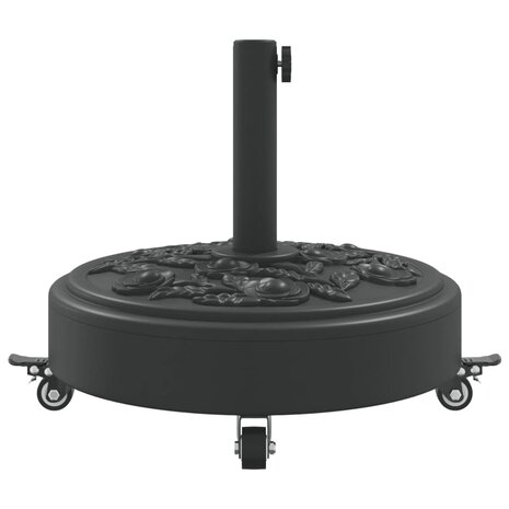 Parasolvoet met wielen voor stok van Ø38 / 48 mm 27 kg rond