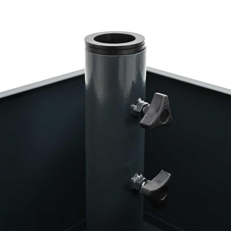 Parasolbasis met plantenbak Antraciet 45 x 45 x 45 cm Staal