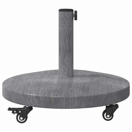Buiten Parasolvoet Donkergrijze houtlook 48 x 48 x 32 cm