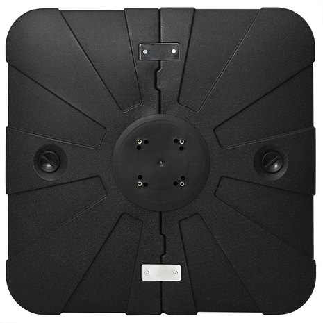 Set van Hangende Parasolbasis 2 pcs Zwart 88 x 88 x 19 cm