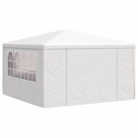 Partytent met zijwanden professioneel 90 g/m² 4x4 m wit