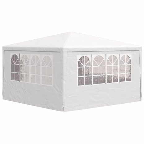 Partytent met zijwanden professioneel 90 g/m² 4x4 m wit