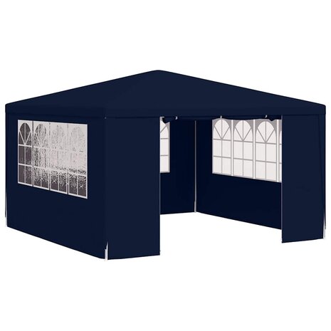 Partytent met zijwanden professioneel 90 g/m² 4x4 m blauw