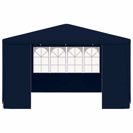 Partytent met zijwanden professioneel 90 g/m² 4x4 m blauw