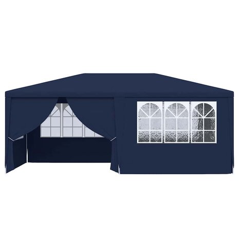 Partytent met zijwanden professioneel 90 g/m² 4x6 m blauw