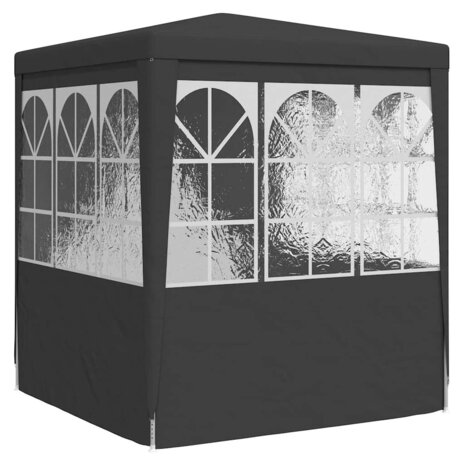 Partytent met wanden professioneel 90 g/m² 2,5x2,5 m antraciet