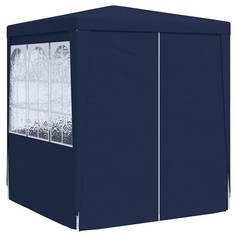 Partytent met zijwanden professioneel 90 g/m² 2,5x2,5 m blauw