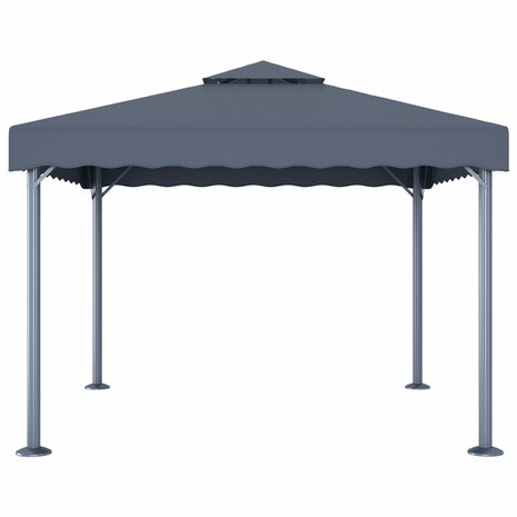 Prieel 300x300 cm aluminium antraciet