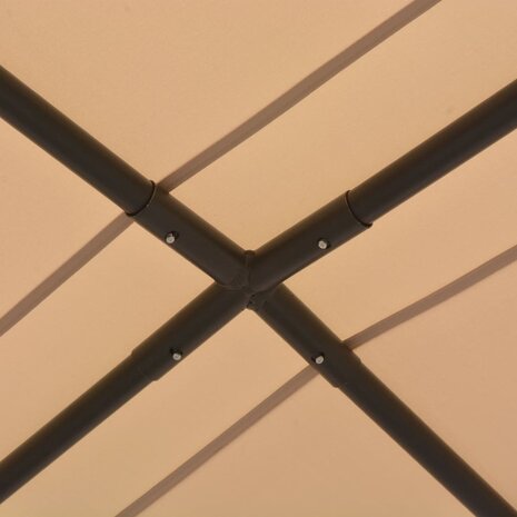 Prieel 4x4 m staal beige
