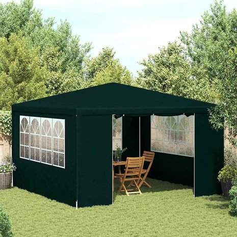 Partytent met zijwanden professioneel 90 g/m² 4x4 m groen