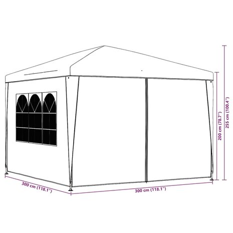 Partytent 3x3 m groen