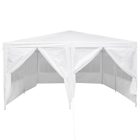 Partytent Wit 400 x 400 x 266 cm Polyester en staal