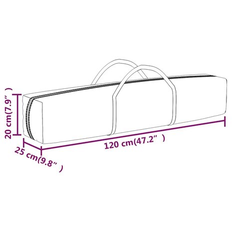 Partytent inklapbaar met zijwanden 3x3 m wit