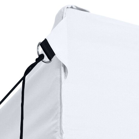 Partytent met 3 zijwanden inklapbaar 280x410x315 cm staal wit