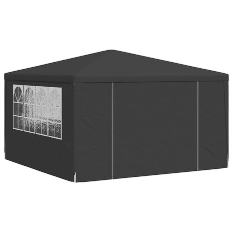 Partytent met zijwanden professioneel 90 g/m² 4x4 m antraciet