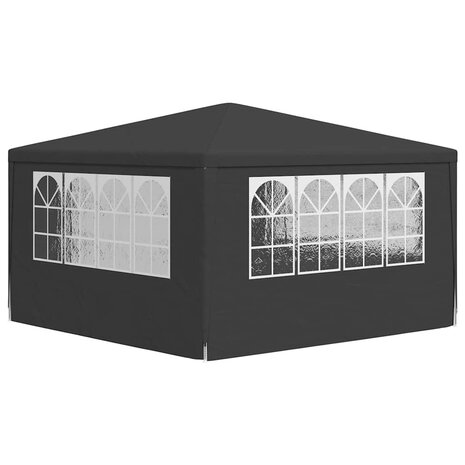 Partytent met zijwanden professioneel 90 g/m² 4x4 m antraciet