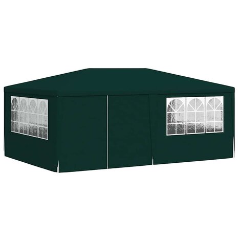 Partytent met zijwanden professioneel 90 g/m² 4x6 m groen