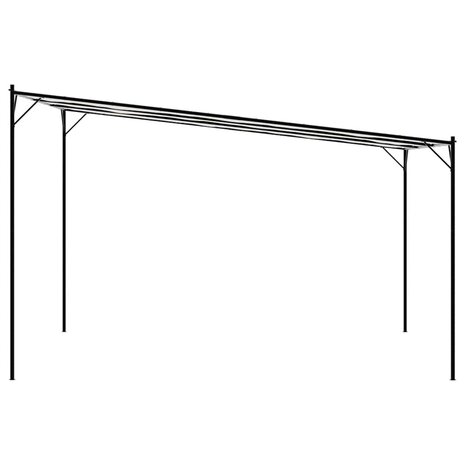 Prieel 4x4 m 180 g/m² stof en staal wit