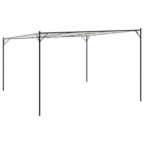 Prieel 4x4 m 180 g/m² stof en staal wit